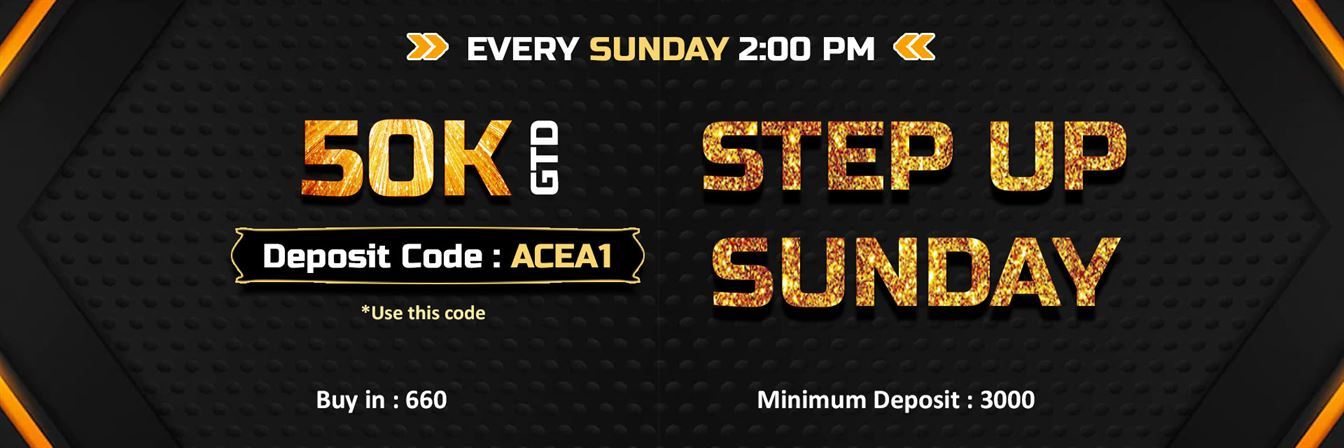 AceHigh Poker Step Up Sunday 50K GTD Tournament