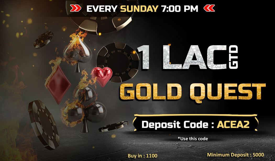 AceHigh Poker 1 Lac GTD Gold Quest Tournament