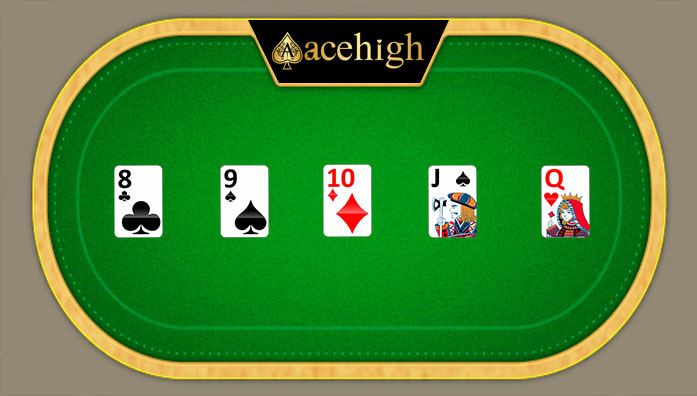 straight cards acehigh poker