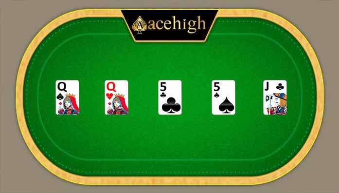 two pair cards acehigh poker